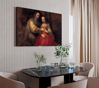 Rembrandt - La sposa ebrea | Stampa piatta HD o in 3D
