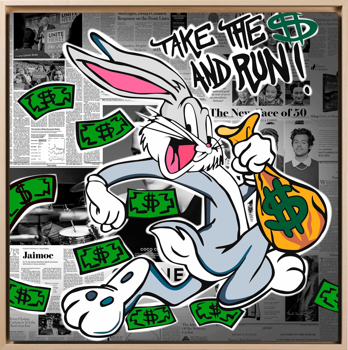 Street art - Take and run | Stampa piatta HD o in 3D