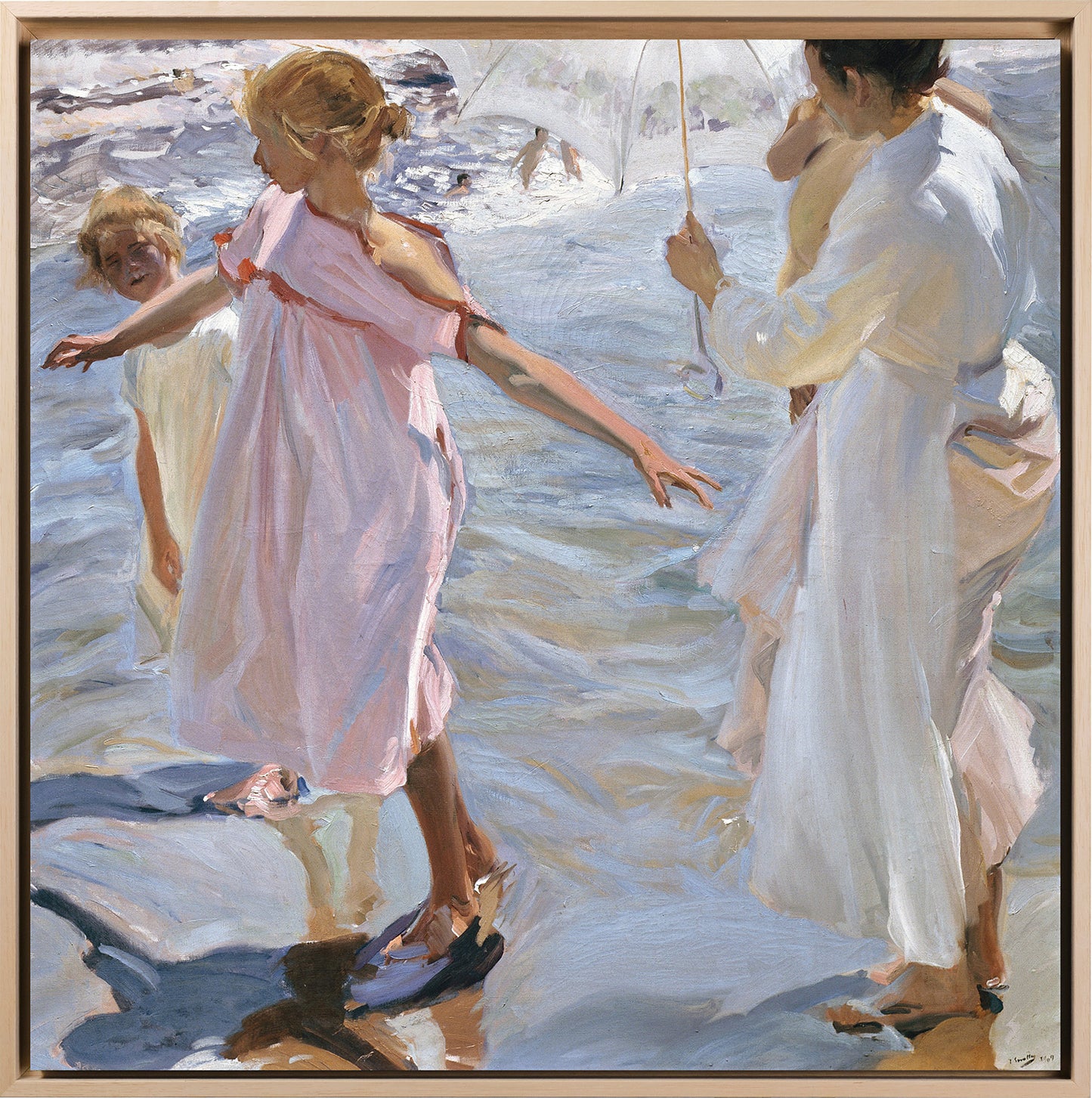 Joaquin Sorolla - L'ora del bagno a Valencia | Stampa piatta HD o in 3D