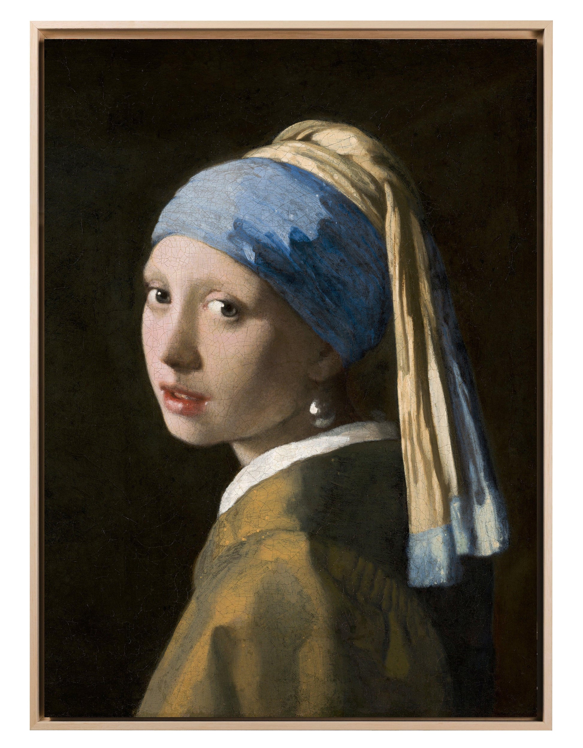 Johannes Vermeer - Ragazza con l'orecchino di perla | Effetto lucido - Materico