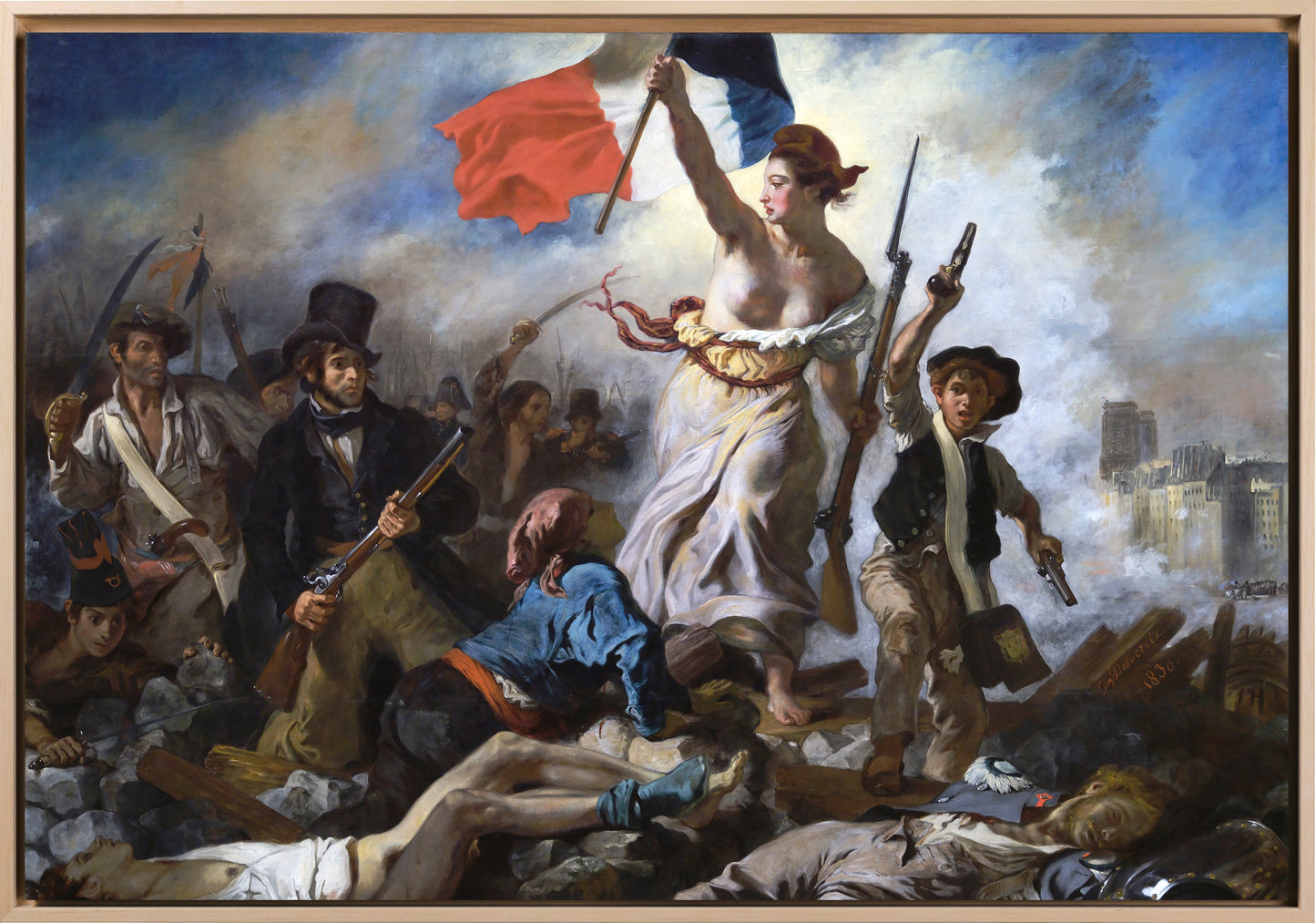 Delacroix - La libertà guida il popolo | Stampa piatta HD o in 3D