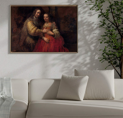 Rembrandt - La sposa ebrea | Stampa piatta HD o in 3D