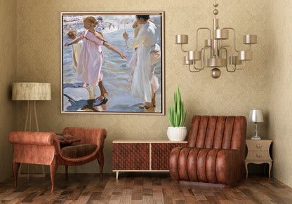 Joaquin Sorolla - L'ora del bagno a Valencia | Stampa piatta HD o in 3D