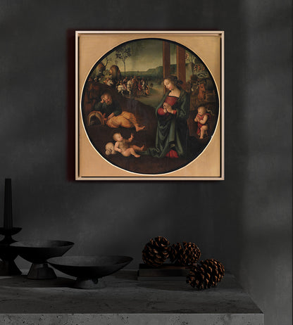 Perugino - La Sacra Famiglia | Stampa piatta HD o in 3D