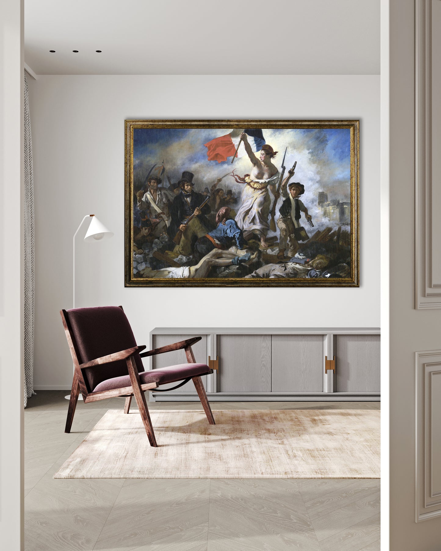 Delacroix - La libertà guida il popolo | Stampa piatta HD o in 3D