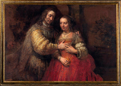 Rembrandt - La sposa ebrea | Stampa piatta HD o in 3D