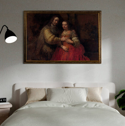 Rembrandt - La sposa ebrea | Stampa piatta HD o in 3D