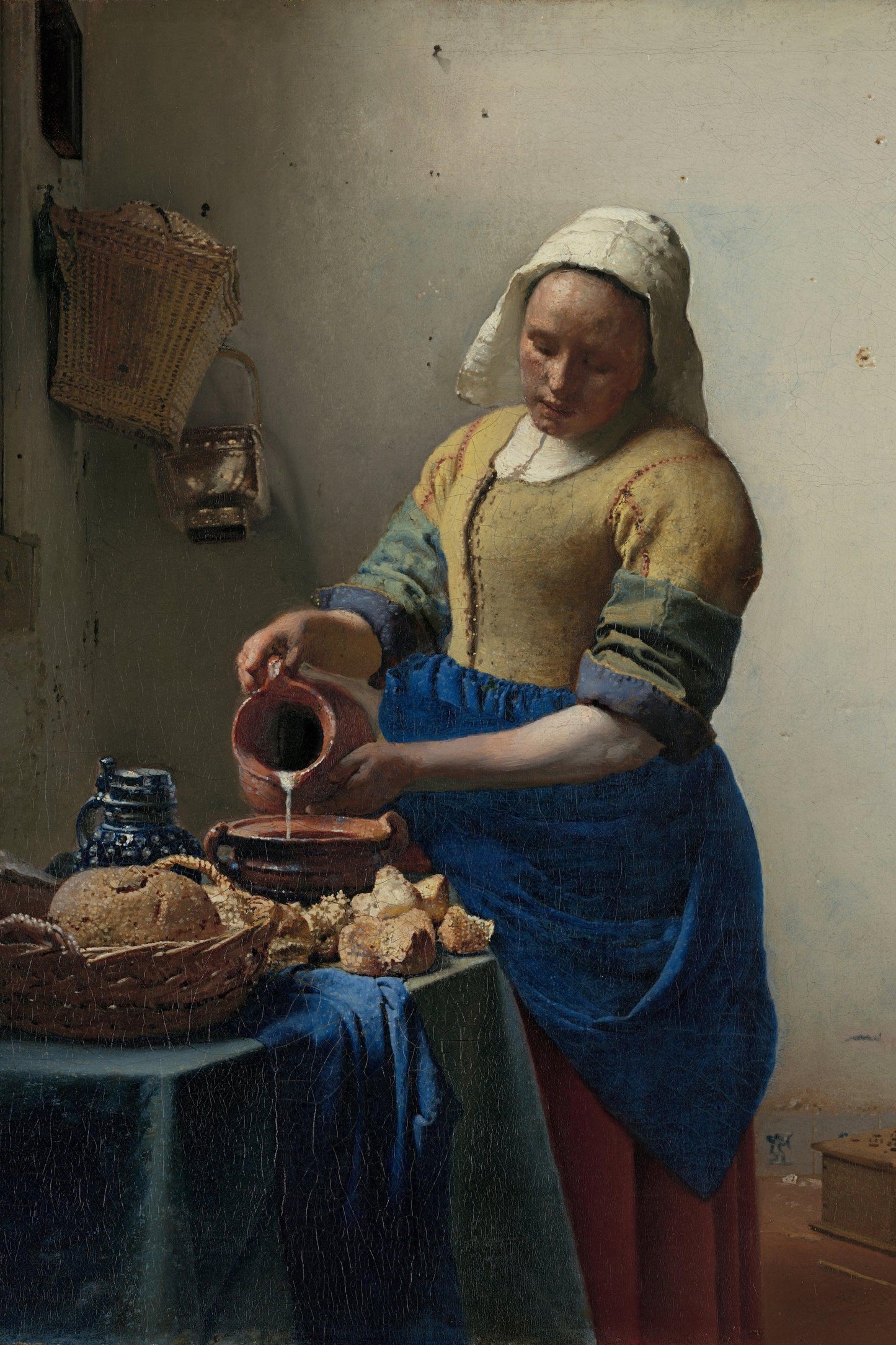 Johannes Vermeer - La lattaia | Effetto lucido - Materico