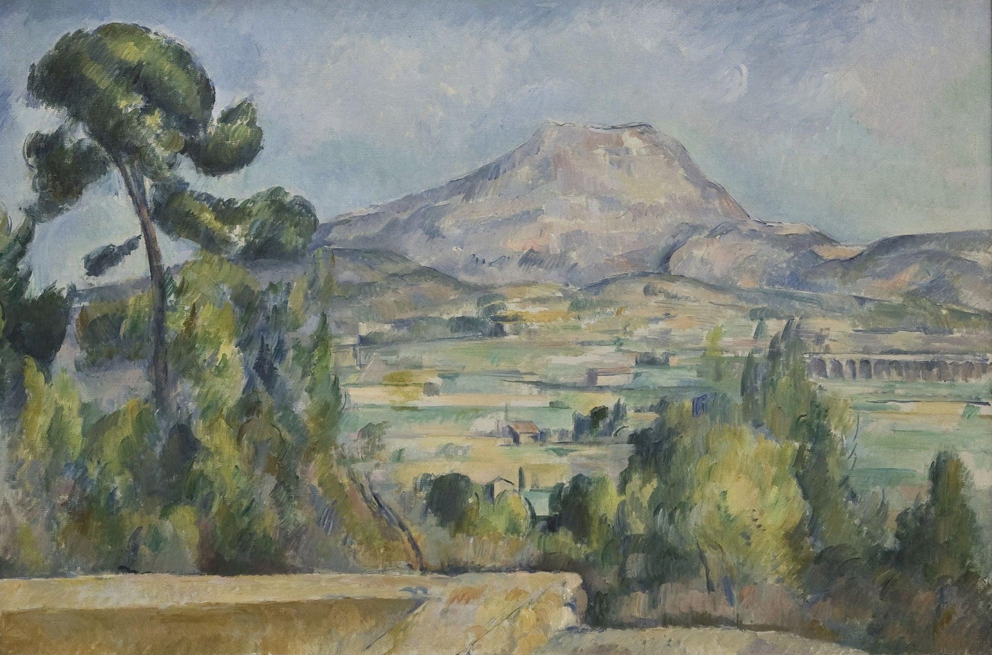 Paul Cezanne - Montagna di Saint-victoire | Effetto lucido - Materico