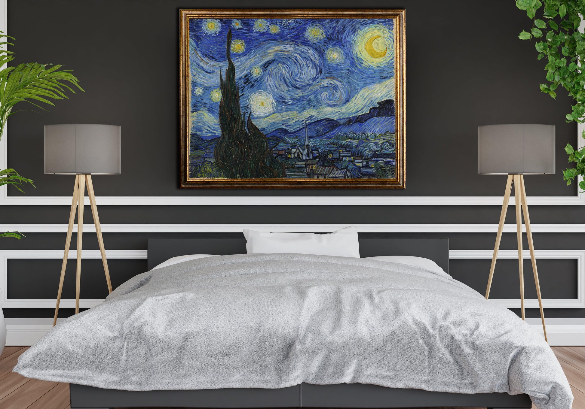 Van Gogh - Notte stellata | Stampa piatta HD o in 3D - Materico