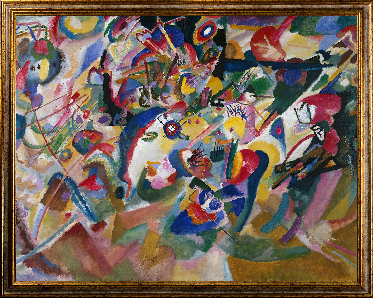 Klimt - Garten mit Sonnenblumen | Glanzeffekt