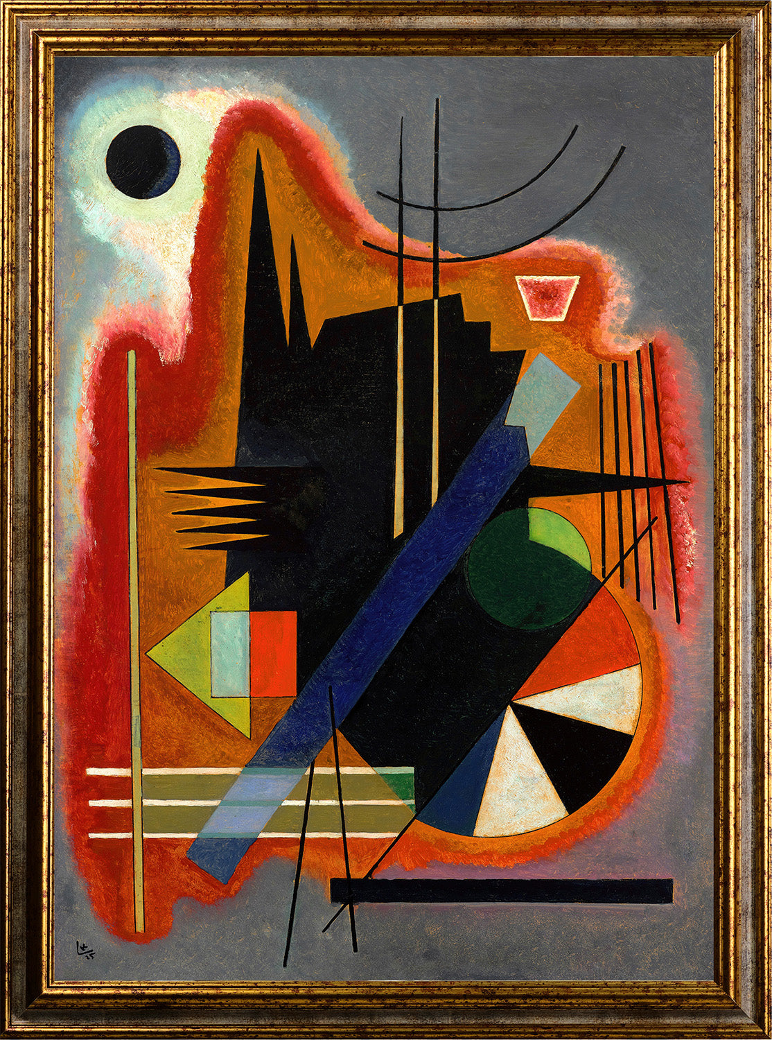 Klimt - Garten mit Sonnenblumen | Glanzeffekt