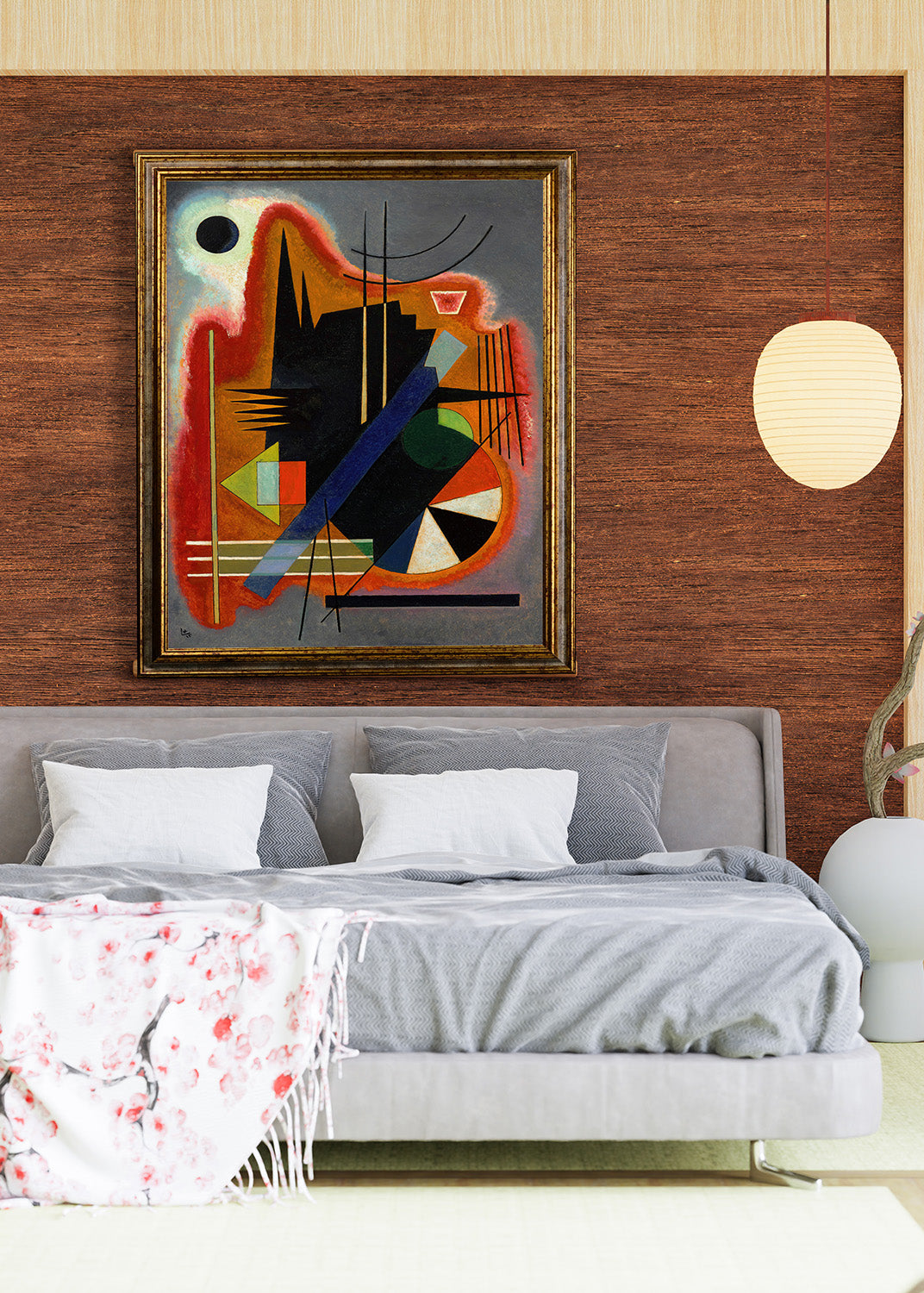 Klimt - Garten mit Sonnenblumen | Glanzeffekt