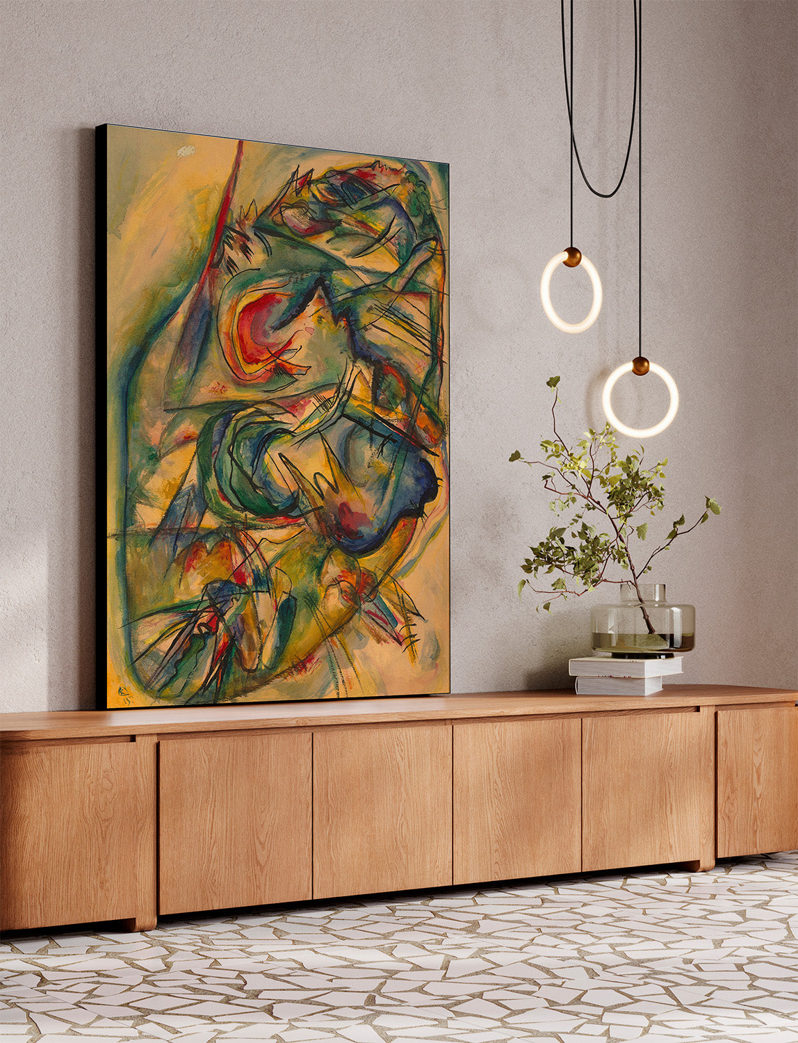 Klimt - Garten mit Sonnenblumen | Glanzeffekt