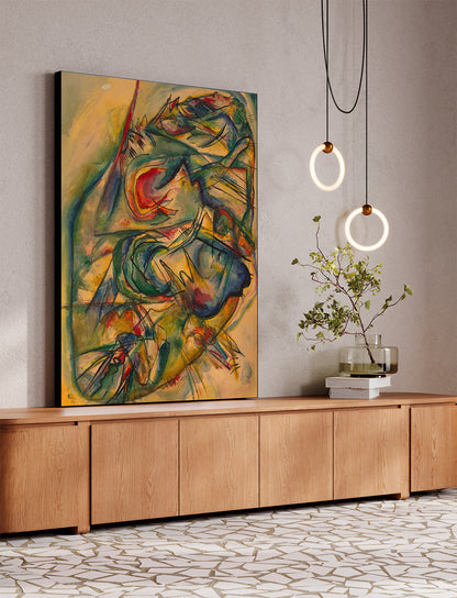 Klimt - Garten mit Sonnenblumen | Glanzeffekt