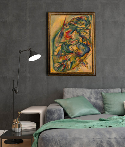 Klimt - Garten mit Sonnenblumen | Glanzeffekt