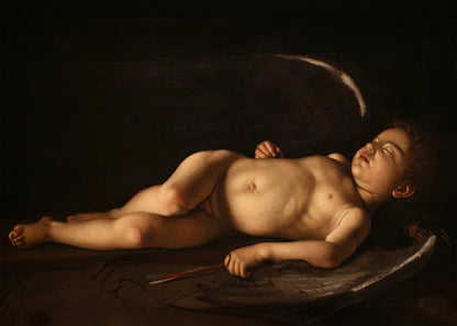 Caravaggio - Cupido che dorme | Stampa piatta HD o in 3D