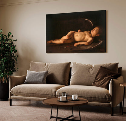 Caravaggio - Cupido che dorme | Stampa piatta HD o in 3D