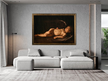 Caravaggio - Cupido che dorme | Stampa piatta HD o in 3D