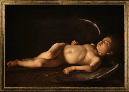 Caravaggio - Cupido che dorme | Stampa piatta HD o in 3D