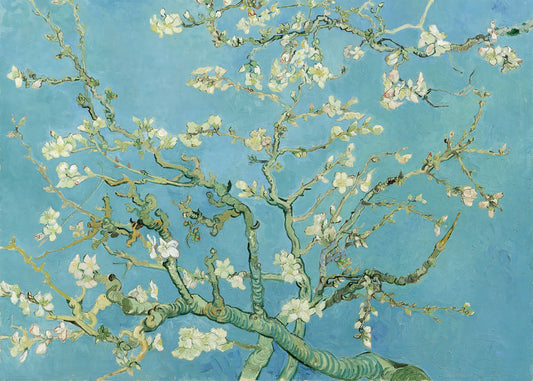 Van Gogh - Ramo di Mandorlo fiorito | Stampa piatta HD o in 3D