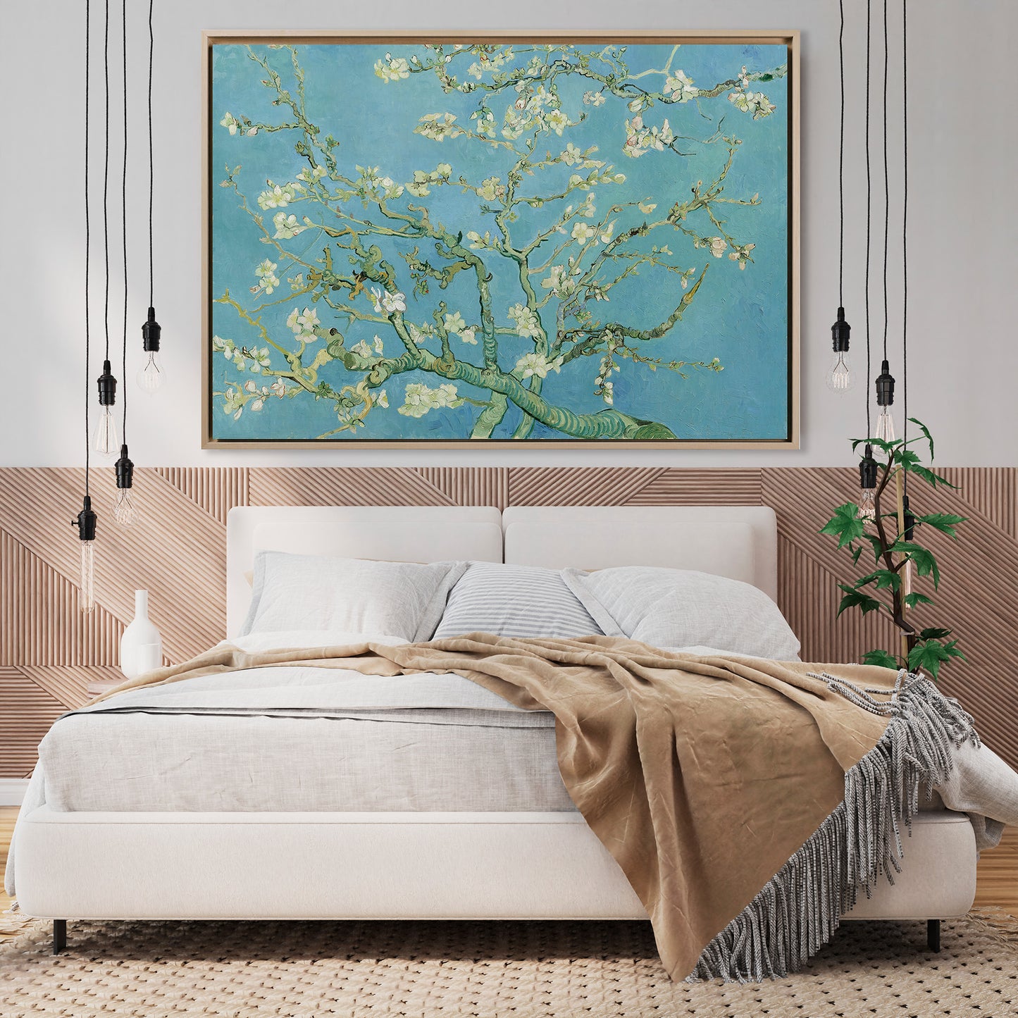 Van Gogh - Ramo di Mandorlo fiorito | Stampa piatta HD o in 3D