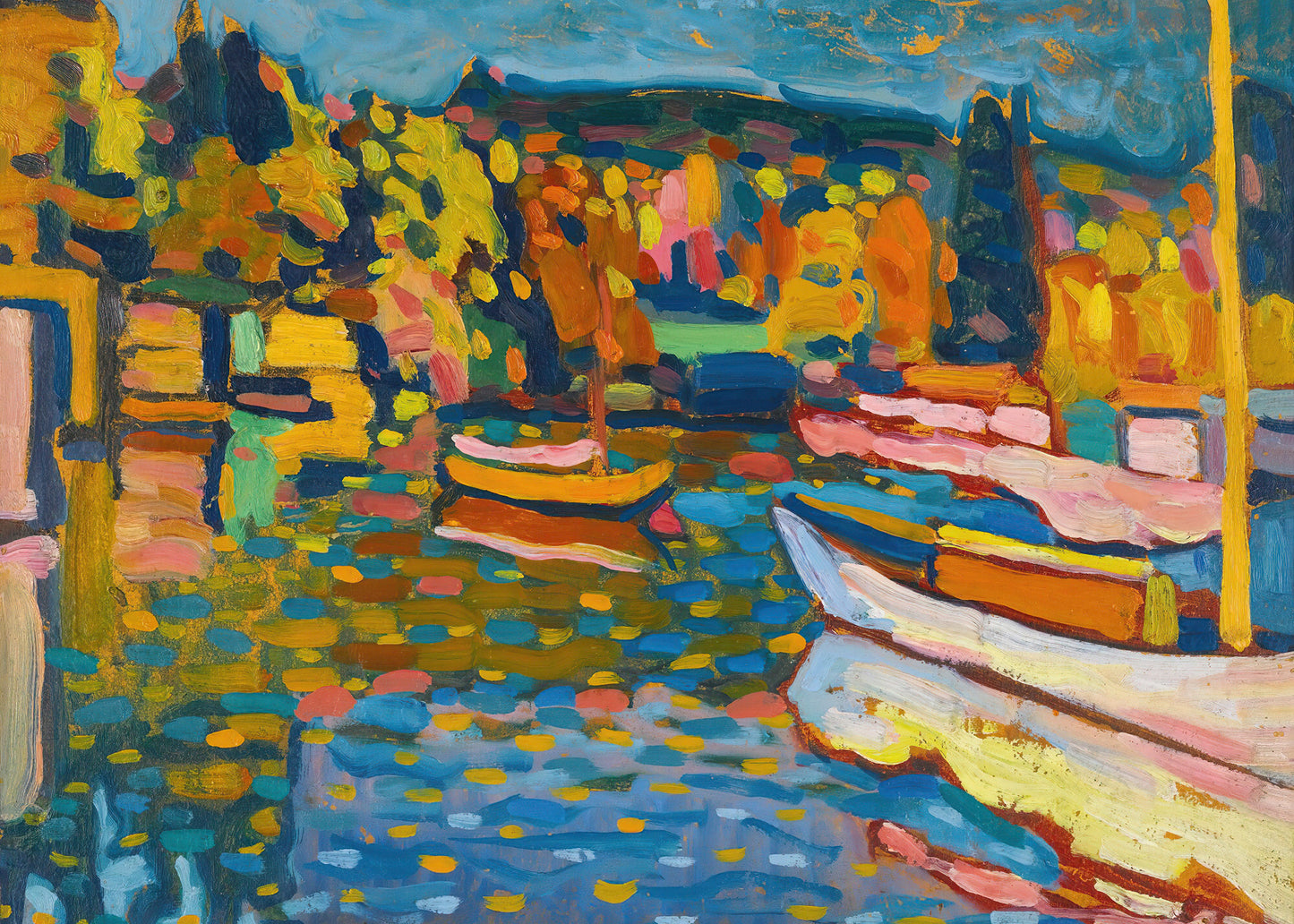 Klimt - Garten mit Sonnenblumen | Glanzeffekt