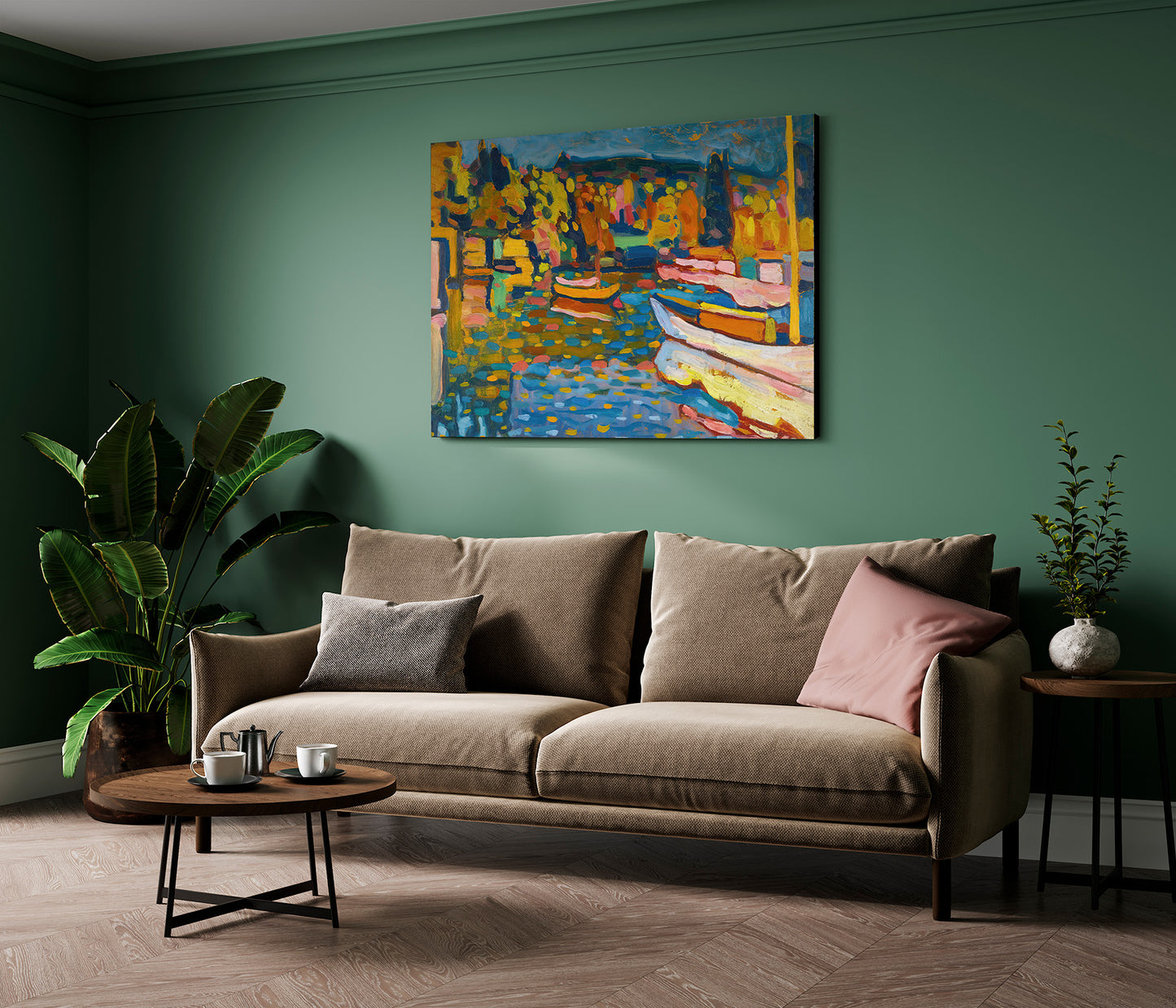 Klimt - Garten mit Sonnenblumen | Glanzeffekt