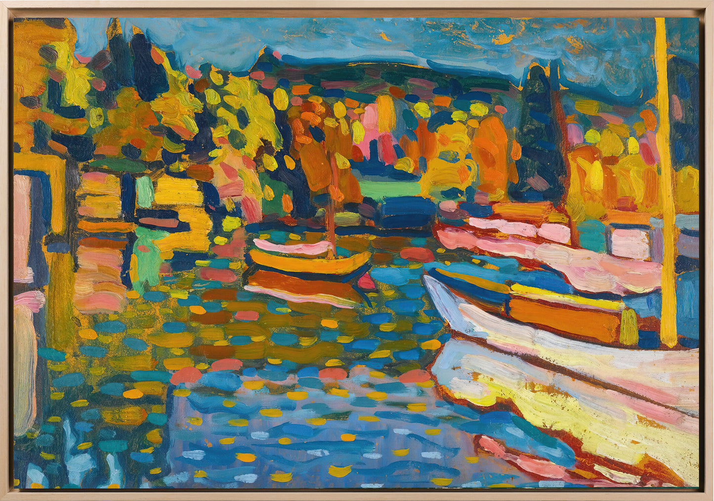 Klimt - Garten mit Sonnenblumen | Glanzeffekt