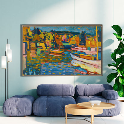 Klimt - Garten mit Sonnenblumen | Glanzeffekt