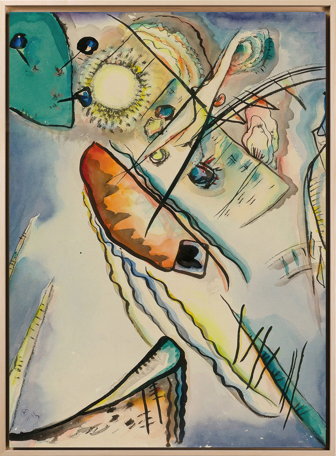 Klimt - Garten mit Sonnenblumen | Glanzeffekt