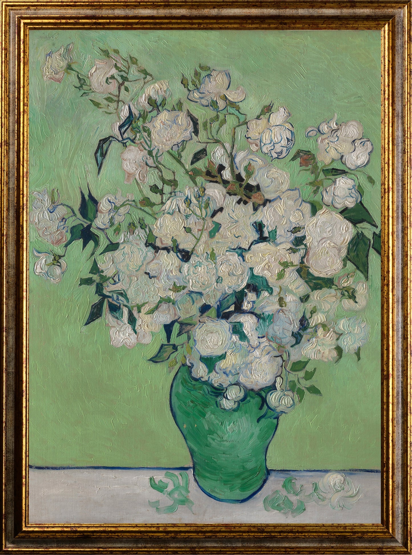 Van Gogh - Vaso di rose | Stampa piatta HD o in 3D