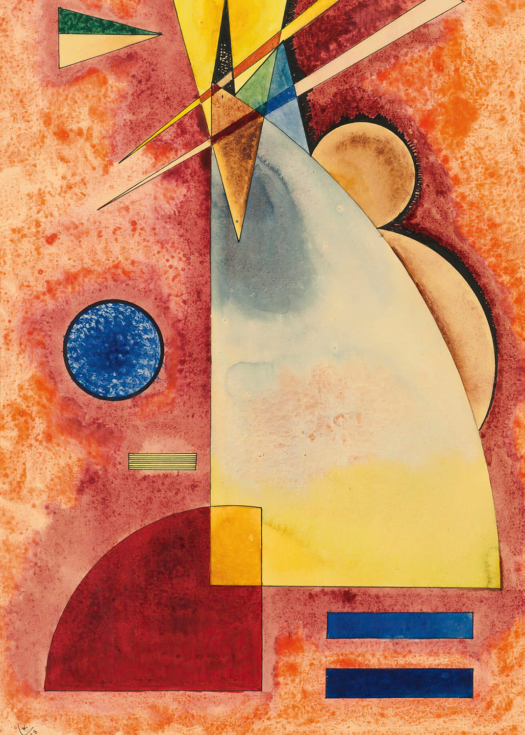 Klimt - Garten mit Sonnenblumen | Glanzeffekt