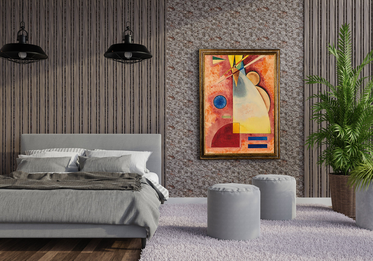 Klimt - Garten mit Sonnenblumen | Glanzeffekt