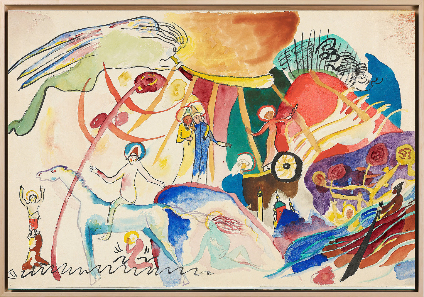 Klimt - Garten mit Sonnenblumen | Glanzeffekt