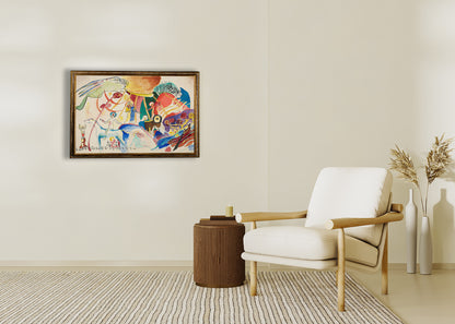 Klimt - Garten mit Sonnenblumen | Glanzeffekt