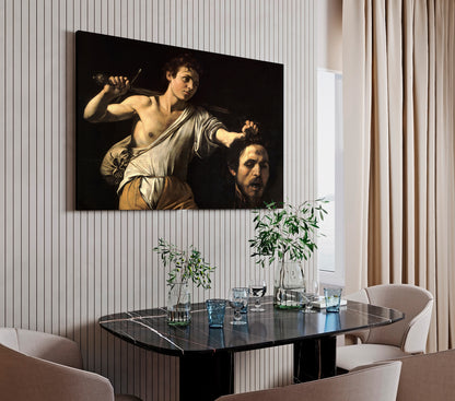 Caravaggio - Davide con la testa di Golia | Stampa piatta HD o 3D