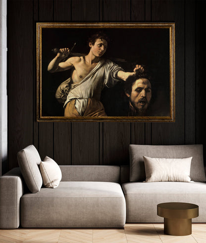 Caravaggio - Davide con la testa di Golia | Stampa piatta HD o 3D