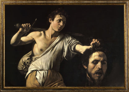 Caravaggio - Davide con la testa di Golia | Stampa piatta HD o 3D