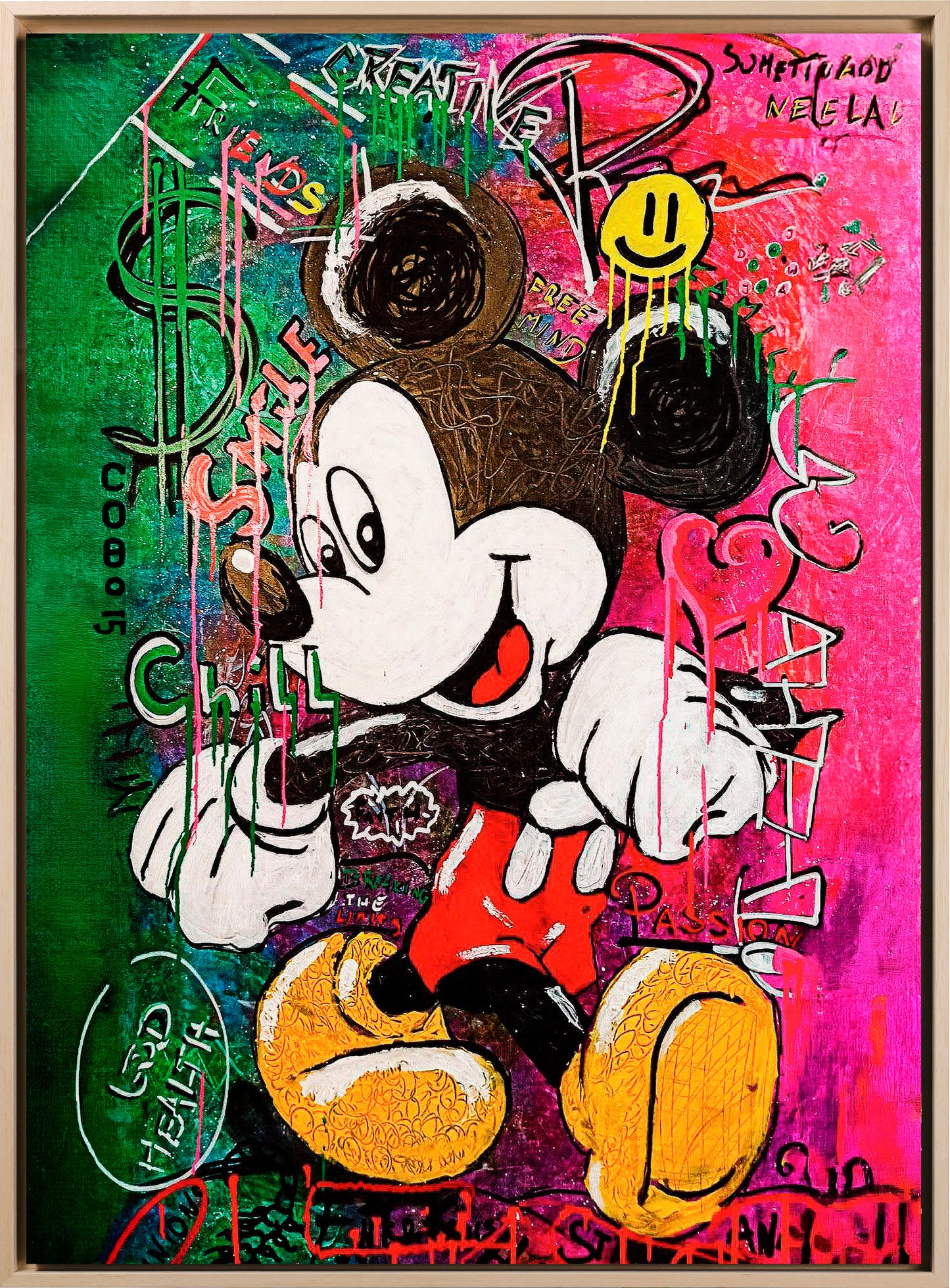 Street art - Topolino street art | Stampa piatta HD o in 3D