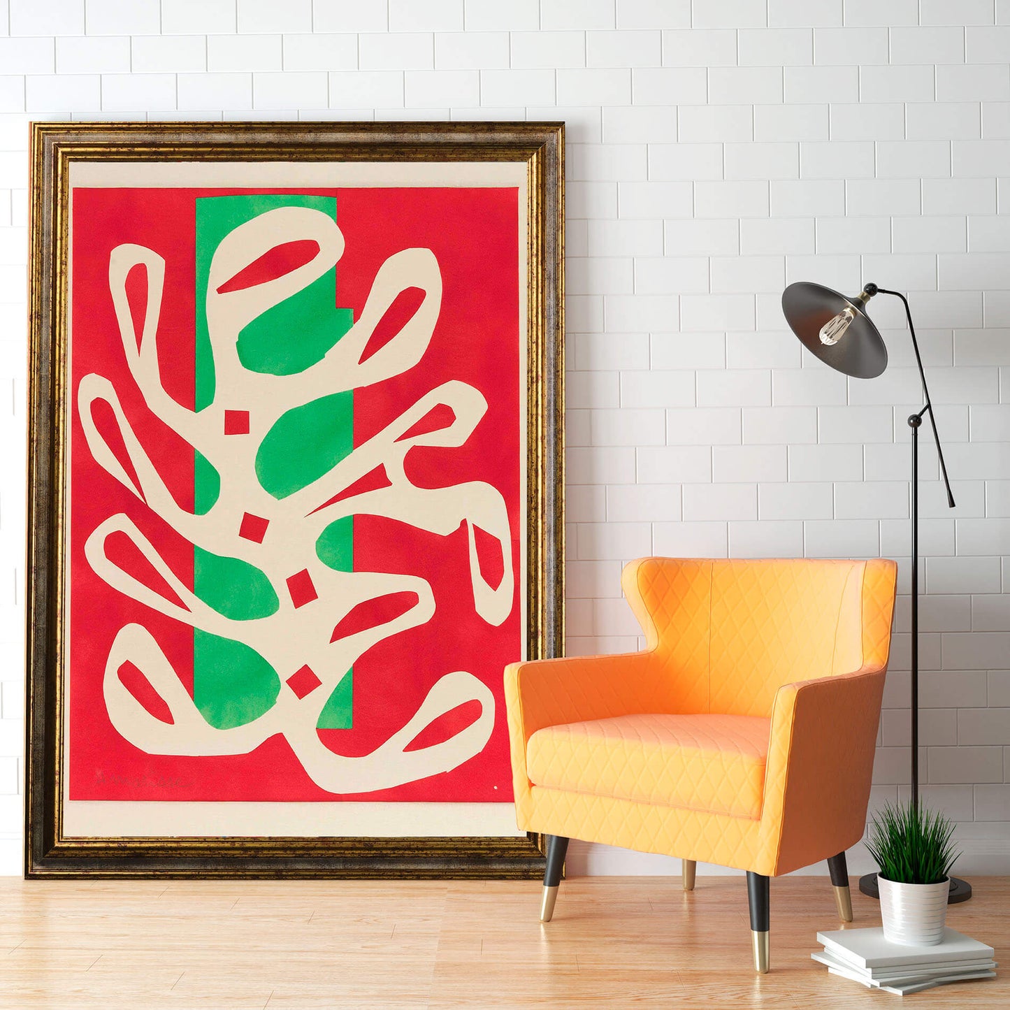 Henri Matisse - Alghe bianche su sfondo verde | Effetto lucido