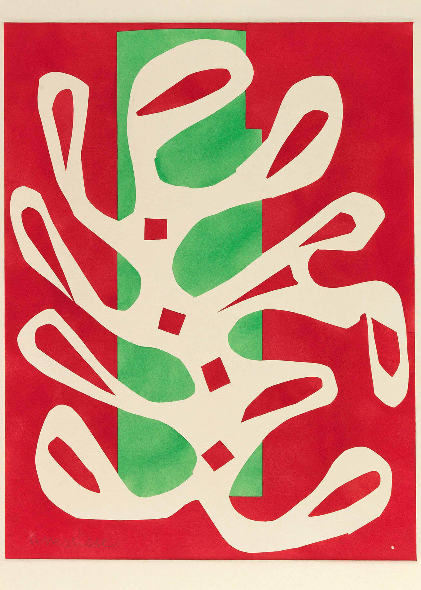 Henri Matisse - Alghe bianche su sfondo verde | Effetto lucido