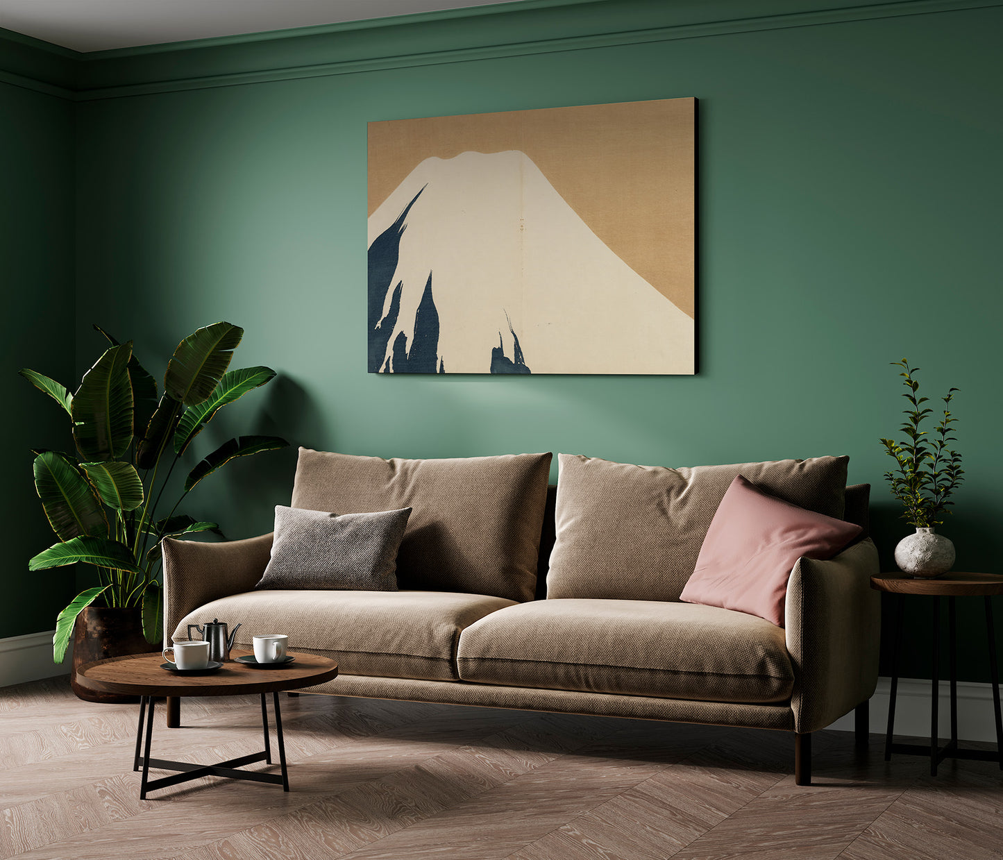 Klimt - Garten mit Sonnenblumen | Glanzeffekt