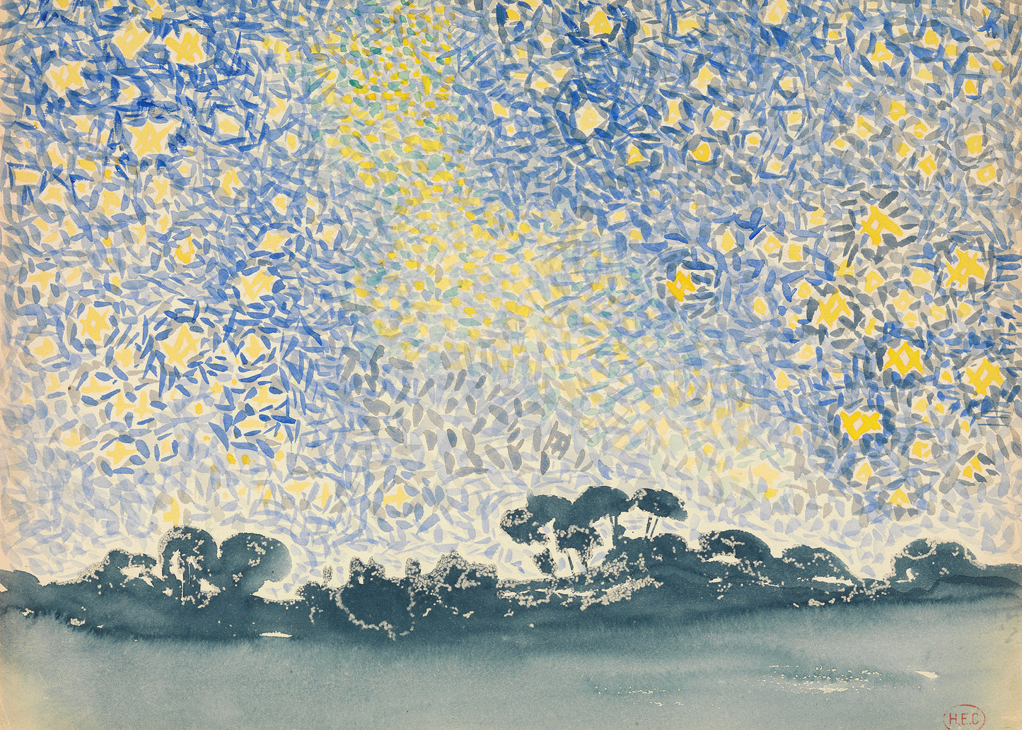 Klimt - Garten mit Sonnenblumen | Glanzeffekt