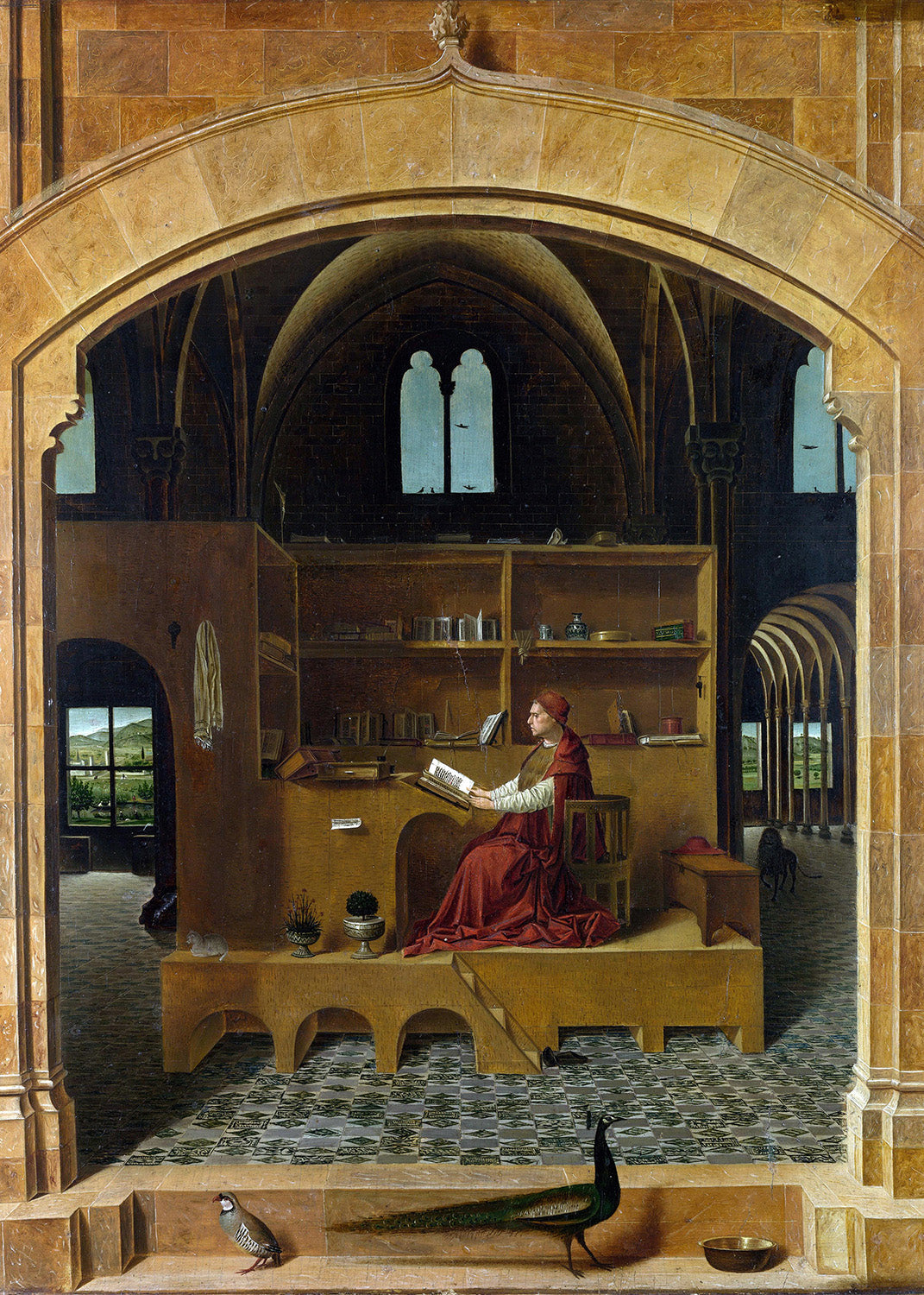 Antonello da Messina - San Girolamo nel suo studio | Stampa piatta HD o in 3D