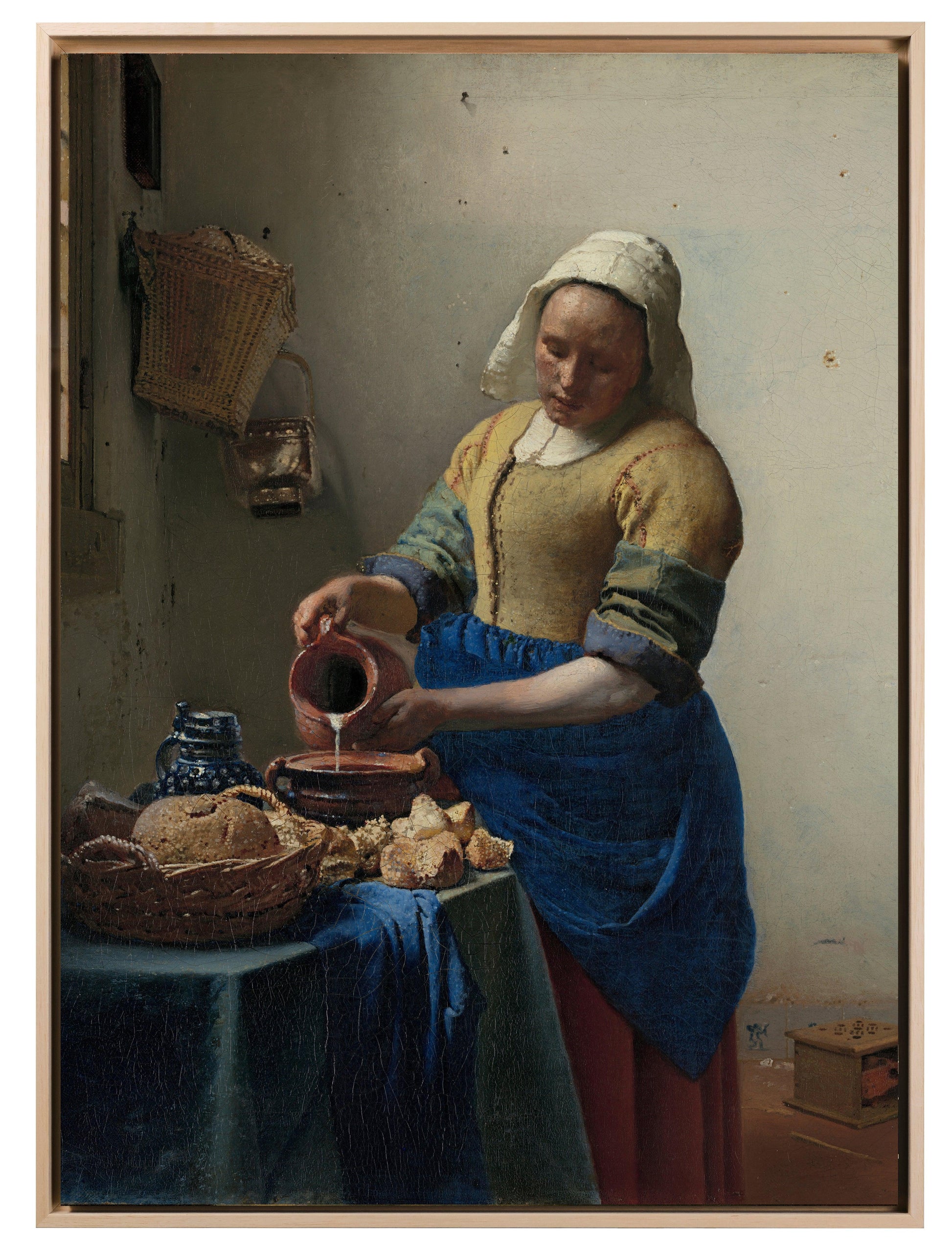 Johannes Vermeer - La lattaia | Effetto lucido - Materico