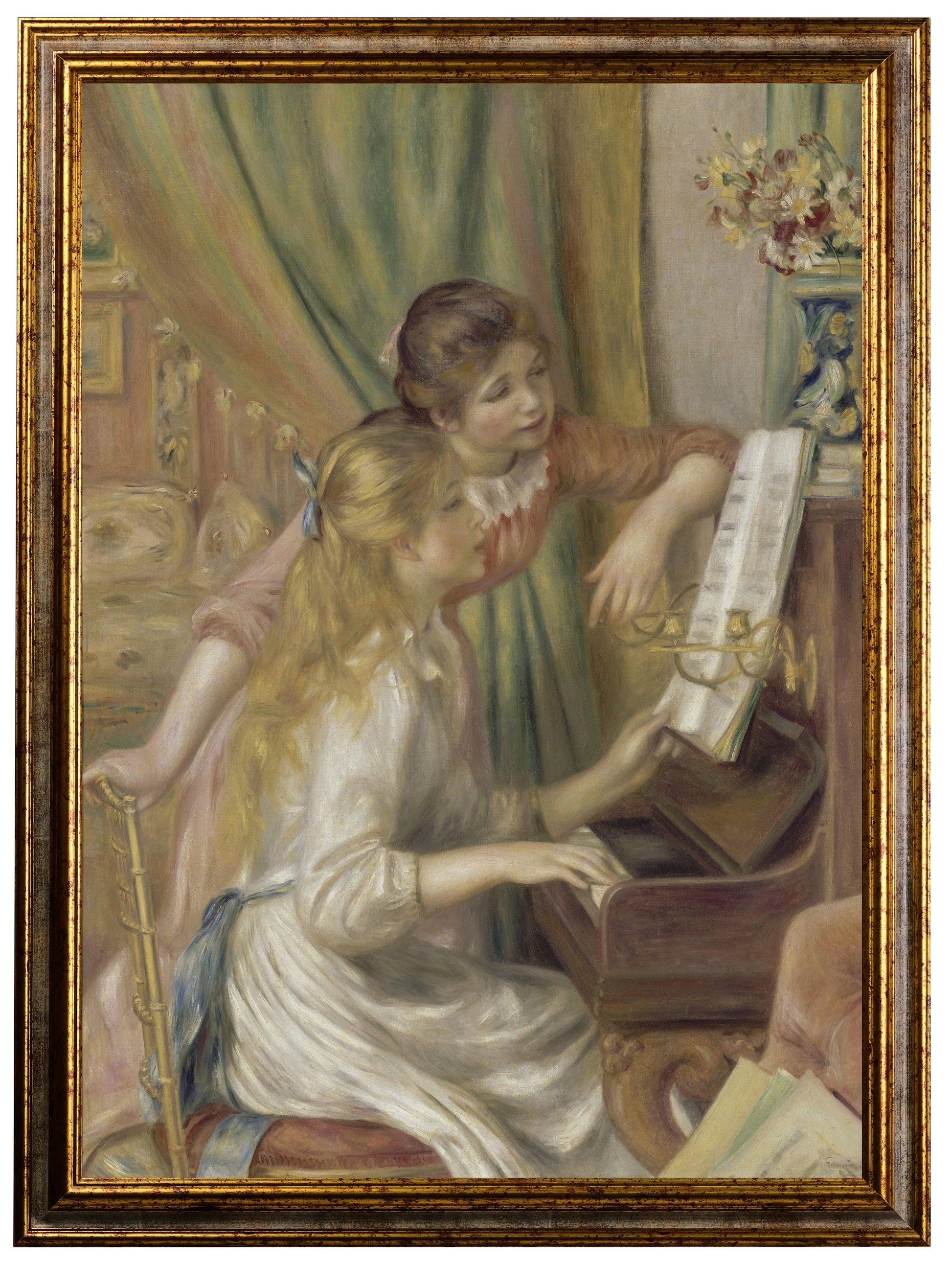 Renoir - Le giovani ragazze al piano | Effetto lucido - Materico