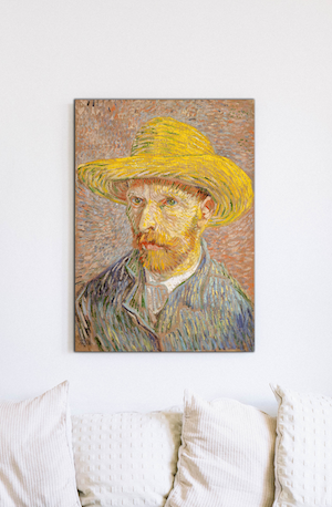 Van Gogh - Autoritratto con cappello di paglia