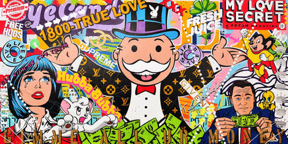 Street art - Monopoly street art | Stampa piatta HD o in 3D