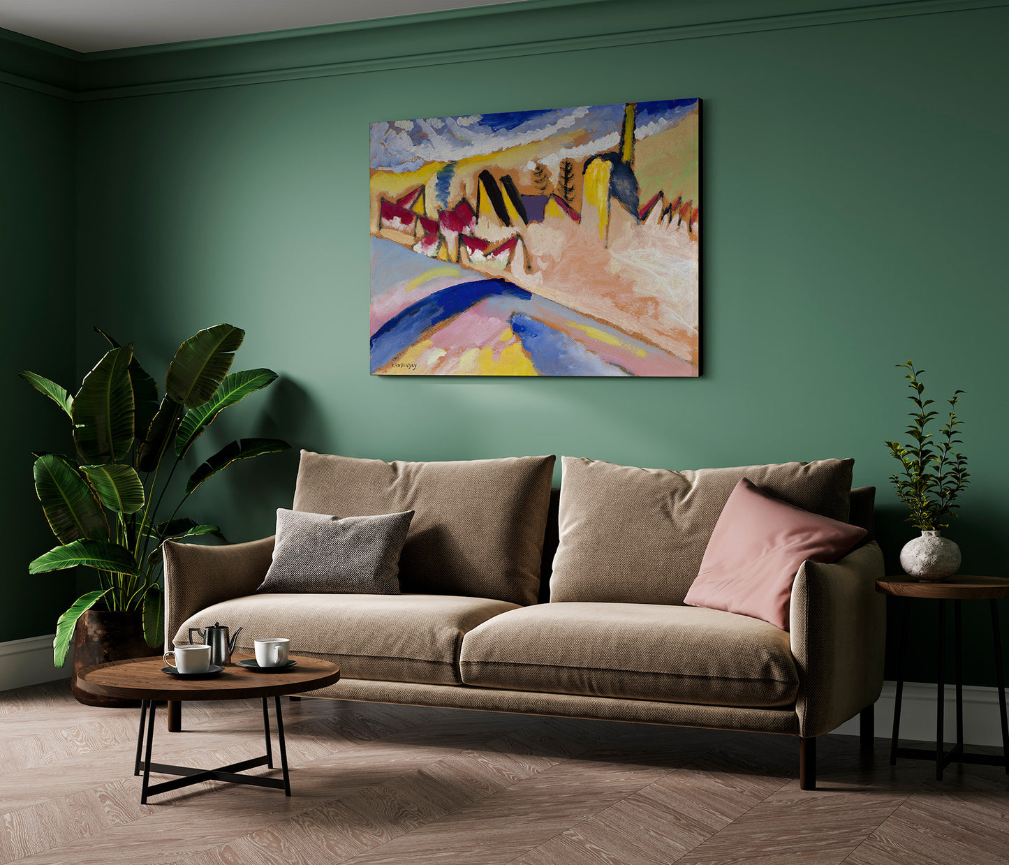 Klimt - Garten mit Sonnenblumen | Glanzeffekt